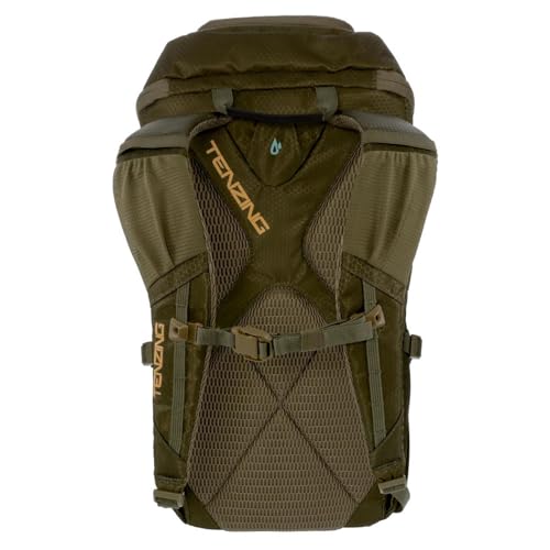 TENZING 1500 Whitetail Day Pack, Olive Green Ultra-Durable Hunting Backpack with 4 Compartments & 10 Organizational Pockets Camo Backpack for Hunting Gear and Equipment - color: Olive Green