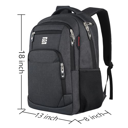 Laptop Backpack,Business Travel Anti Theft Slim College Backpack | Water Resistant Durable Computer Bag Gift for Women & Men Fits 15.6 Inch Laptop and Notebook - Black - color: Black, size: 15.6 Inch, style: Laptop