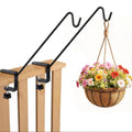 11 Inch Deck Railing Plant Hanger 2 PCS, Deck Hooks for Railing | Heavy Duty Solid Iron Shepherds Hook, For Deck Railing & Bird Feeders Outdoors, Stable Plant Hanger Bracket for Balcony,Porch - size: 11Inch -2PCS