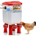 Automatic Chicken Waterer,Valve-Controlled Large Watering System with Stainless Steel Metal Hose,Suitable for Quail,Ducks,and Other Poultry，Hanging/Standing Use