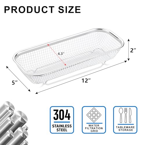 Utensil Drying Rack, 2 Pack Utensils Holder Dishwasher Silverware Basket | Compact Dish Rack, Kitchen Counter Drainer, Chopsticks, Spoons, Forks, Knifes Organizer - size: 2pcs Small