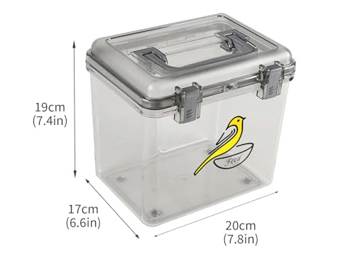 Bird Seed Storage Container 2 Pack Clear Bird Seed Container10Ib Indestructible Bird Seed Container Bird Seed Holder with Handle|for Wild Bird Seed Hermetically Or Mealworms Storage Outdoor Feeding