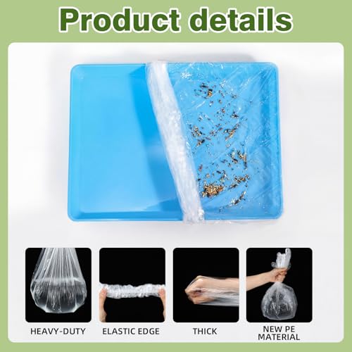 100 Pcs Disposable Bird Cage Liners Bags Accessories,Small Style | Clear Plastic Parakeet Liner Bags, Universal Birdcage Liner Bags for Parakeets, Parrots, Finches, Canaries, Cockatiels - style: Small Style