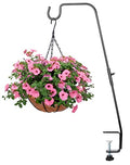 Deck Hook, 28 Inch Bird Feeder Hanger for Hummingbird Feeders, Black | Heavy Duty, Weather-Proof Metal Hanger for Planters, Lanterns, Wind Chimes, Holiday Decorations, Gifts for Women Men Mom Dad - size: 28inch