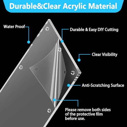 Harhana Cage-Guard, 12 Pieces Clear Transparent Pet Cage Protector, Chew-Proof Barrier for Hamster, Rabbit, Bird Cages, DIY Customizable Edge Cover to Protect Wires & Prevent Mess