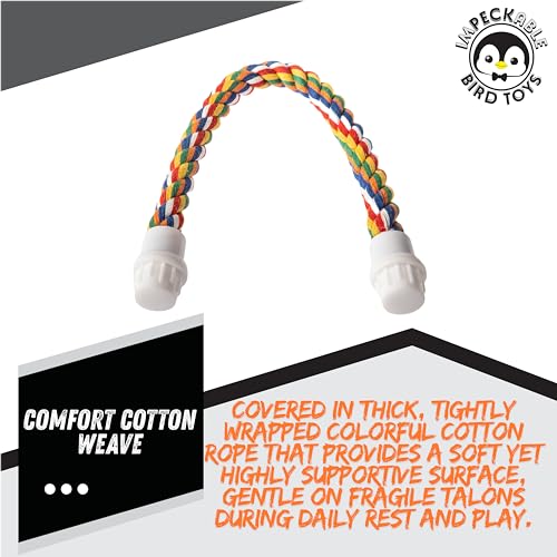 Impeckable Bird Toys 1050 18 Inch Small Rope Perch Flexible Cage Accessory