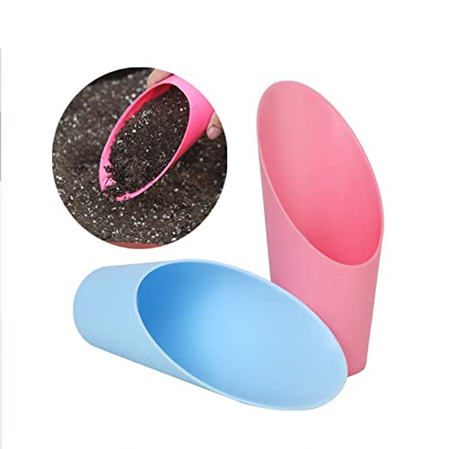 5PCS Bonsai Soil Scoops, Plastic,Potting Scoopers, Bucket Shovel, 5-Color | Garden Soil Scoops, Colorful Small Gardening Tools, Suitable for Flower Planting, Bonsai, Potting, Cultivation, Weeding