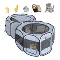 Pet Playpen Pop up Small Pet Cage Enclosure Tent Chick Run Brooder Coop Foldable Kennel for Kitten Ferret Puppy Guinea Pig Rabbit Hamster Chinchillas(No Divider, Unified Space) - color: Grey, size: S, 58"L x 29"W x 17"H