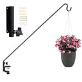 Deck Hook Outdoor Hanging Brackets：43 Inches Wall Mounted Hook Plants & Wind Chimes Risk-Free Lanterns Large Wind Chimes Lanterns - size: 43"Deck hook with 1 pack wall-mounted part