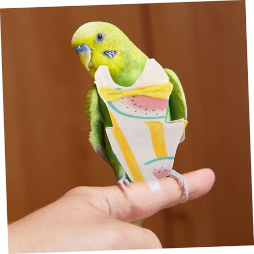 Totority Breathable Lightweight Diaper Flight Suit for Parakeets and Parrots Reusable Washable Pet Clothes for Outdoor Activities Comfortable Skin-Friendly Parrot Nappy in Watermelon S