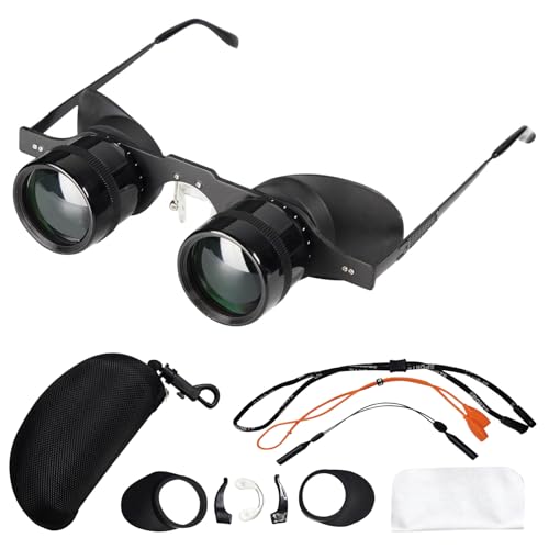 Hands-Free Binocular Glasses for Enhanced Viewing - HD Clarity, Lightweight & Portable, Adjustable Focus, Perfect for Bird Watching, Sports, Concerts, Vision Impairment - User-Friendly