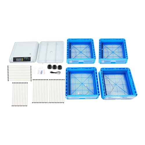 Egg Incubator 200-240 Digital Poultry Hatcher Machine 110V 80W Automatic Egg Incubator with Automatic Egg Turning & Temperature Control, Incubator for Chicken Duck Goose Quail Bird Hatching