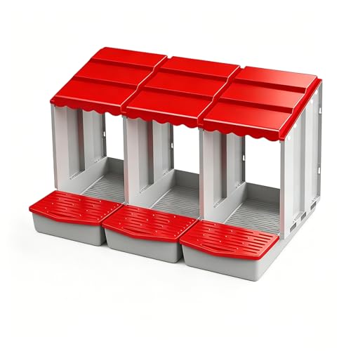 Chicken Nesting Box (Three) Efficiently collects and Protects Eggs Simple Installation Durable and Sturdy Easy to Clean Weatherproof Against rain and Snow - size: Three