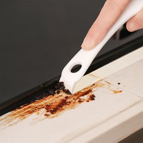 Grout Brush for Deep Cleaning – Multi-Surface Scrubber for Kitchen Sinks, Stovetops, Grill Grates, Pet Cages – Stiff Bristles Remove Stubborn Grime, Grease & Debris – Ergonomic Non-Slip Handle (2Pcs)