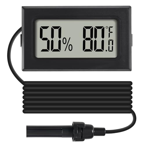 10Pcs Mini Digital Thermometer Hygrometer Gauge Indoor with Probe Sensor LCD Display Meter Temperature Humidity Fahrenheit or Celsius Meter for Incubator Plant Tank Garden -℉ - size: 10 PCS