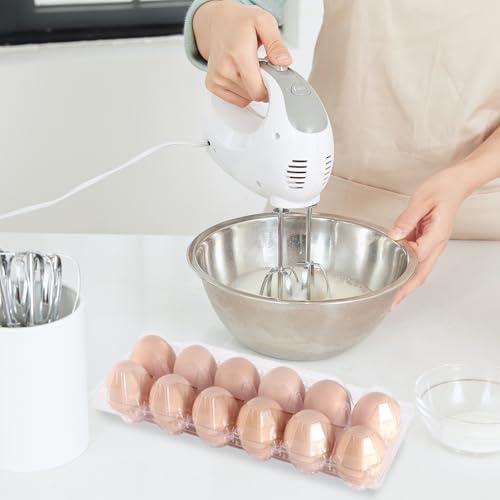 Plastic Empty Eggs Cartons 12 Count Clear Tray Bulk 120 Pack | 2x6 Grid Trays Egg Containers, Clear Stackable Fridge Storage for Chicken Farm, Market, Refrigerator, Restaurant Use