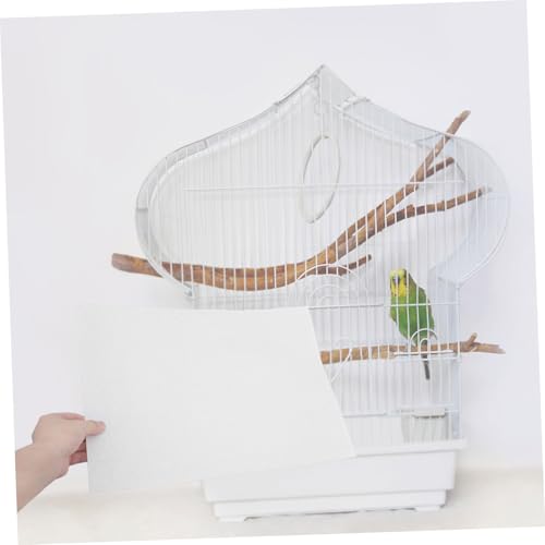 UPKOCH 100pcs Bird Cage Liners Absorbent Disposable Pads for Parrots and Animals Durable Odor Cage Cushion for Easy Cleanup - size: 44X31CM
