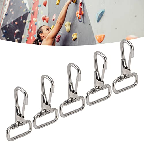 304 Stainless Steel Swivel Eye Snap Hooks 5PCS 29mm Spring Clips for Pet Leashes, Bird Feeders, and Outdoor Gear