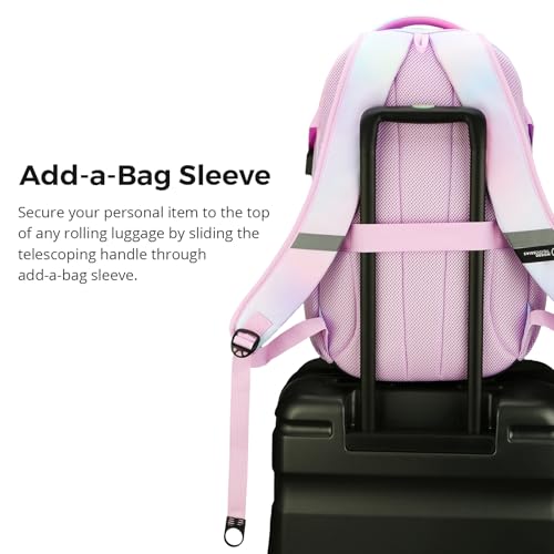 Swissdigital Laptop Backpack, Pink Purple, Travel Backpack, SD803-104 | USB Charging Port, Travel Backpack, 31l Capacity, Backpack for Women - color: Pink Purple