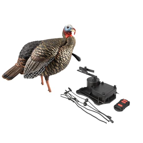 Avian-X LCD Feeder Hen Turkey Decoy with X-Factor Motion System – Realistic Lifelike Collapsible Standing Turkey, Durable Design, Carry Bag & Collapsible Stake for Hunting - style: HDR Jake