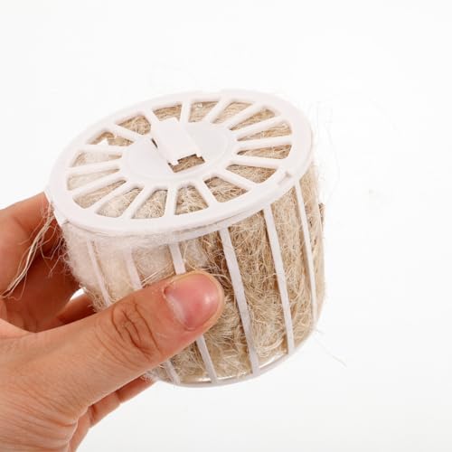 Abaodam Bird Nest Material with Basket Jute and Cotton Fiber Nesting Material for Parakeet Finch Canary Cockatiel 2-Pack Cage Bird for Birds