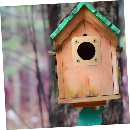 VANZACK 8pcs House Metal Guards Birdhouse Hole Protector Birdhouse Predator Guards for Outdoor