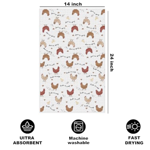 Jztco Funny Trump Kitchen Towel, Chicken Gifts Reusable Hand Towels | Absorbent Microfiber Dish Cloth Tea Towels for Kitchen Home Decor, Anti Trump Gifts for Women 14x24 Inch - color: Multi 1602