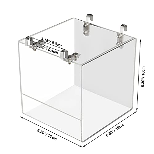 Big Hanging Bird Bath Cage, Cleaning Pet Supplies Cockatiel Bird Bathtub | for Birds Lovebirds Cockatiels Canaries Sun Conures for Most Birdcage - size: 6.3"L x 6.3"W x 6.3"H