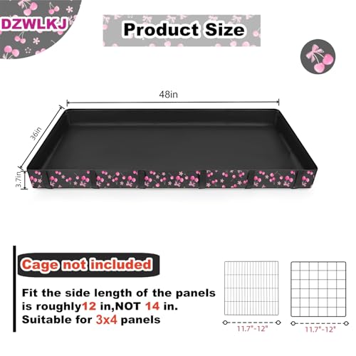 DZWLKJ Waterproof Guinea Pig Cage Liner,Washable Tarp Bottom Base,Cherry Graphic,36"x48", Reusable for Rabbit, Chinchilla, Hedgehog, Ferret & Other Small Animals. - size: C&C 3x4(36x48 inches)
