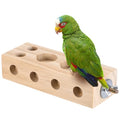 M METERXITY Bird Chew Play Thing, 1.22x2.2x5.9 in Pine Wood Parrot Bird Perch Stand Teeth Chew Bite Games for Parrots/Cockatiels/Parakeets - size: 1.22x2.2x5.9 in