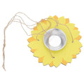 KALLORY Outdoor Hanging Bird Feeder Wooden Garden Bird Feeding Supply with Flower Design for Backyard and Yard Use