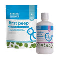 First Peep (2lb Pouch) & Chicken E-lixir (32oz) - Chick Feed Supplement to Promote Early Feeding & Daily Water Additive for Chickens & All Poultry, Digestion & Hydration Support