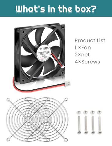DC 120mm x 25mm 24Volt PC Case Brushless Cooling Fan Dual Ball Bearing High Speed 2Pin for Server Component Industrial Vent - size: 12025