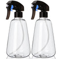 Spray Bottle 2 Pack, 16oz - Ultra Fine Mist, Plant Mister Indoor, Funnel | Empty Spray Bottles, Leak Proof Misting Water Sprayer for Gardening, Planting, Hair, Cleaning Solutions - Funnel Included - color: Clear
