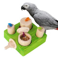 Birdie Puzzle Feeder - Interactive Foraging Toy for Parrots, Parakeets, Cockatiels, Conures | Mental Enrichment & Stimulation Game to Prevent Boredom (Green) - color: green