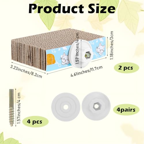 COMNICO 2 PCS Bird Chew Toy Parrot Cage Perch Cardboard Platform Bird Paw Grinding Stand for Cage Birds Resting Platform Stand Parrot Playground Exercise Toys ParakeetsCage Accessories - size: S