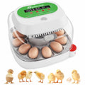Sailnovo 12 Egg Incubators for Hatching Eggs, Egg Incubator with Automatic Egg Turning, Temperature Control, Humidity Display and Egg Candler for Chicken, Duck, Quail, Fit School, Home, Farm(Green)
