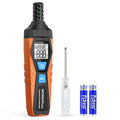 Temperature Humidity Meter, High Precision Thermometer Hygrometer with Ambient, Dew Point, Wet Bulb Thermometer, Dual Display Temperature & Humidity with LCD Backlight, TH10 - color: Orange, size: TH10