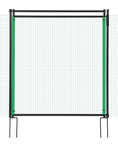 Temporary Fence Gate,3' Height,Garden Fence Mesh Door, Free Open and Close Boundary for Garden Backyard Outdoor Animal Protect, Non Electric Safe for Children and Dog - size: 3' Fence Gate
