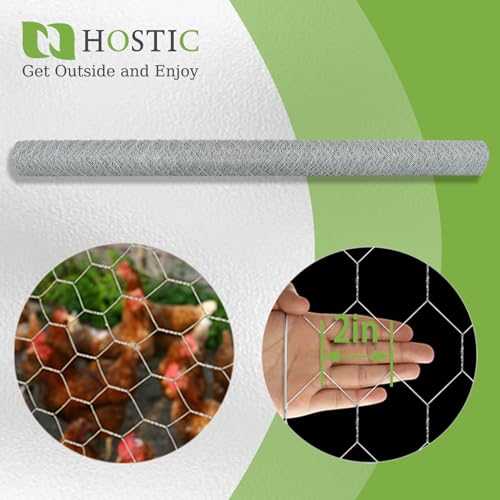 Chicken Wire Netting Galvanized Wire Mesh Hexagonal Fencing for Poultry Garden Fencing Barrier 6FTx50FT - size: 6FTx50FT