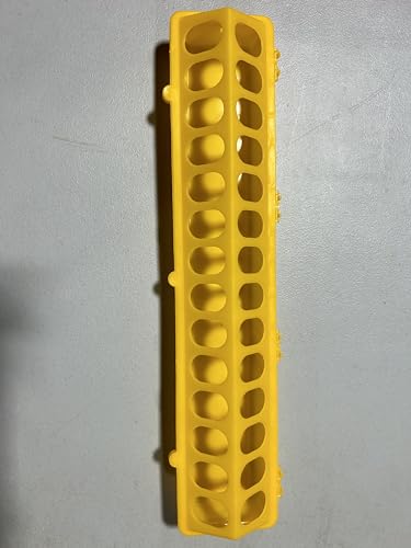 Flip Top Poultry Quail Pheasant Feeder Trough Large Baby Chick Plastic Feeder No Waste Spill Proof for Birds (Yellow) - color: Yellow