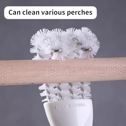 Bird Cage Cleaner with Long Handle & Shovel – Hard Bristles Easy Bird Droppings Removal Brush for Parrot & Pet Cages & Bird Perch – Durable Bird Cage Cleaning Tool & Accessory (2)