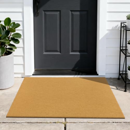 SHACOS 32x48 Artificial Coir Door Mat Indoor Outdoor | Non-Slip, Dirt Trapping, Low Pile 0.3", Welcome Doormat, Front Door Porch Entryway Patio Entrance - color: Artificial Coir, size: 32x48"