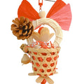 Bird Toys Foraging Shredder Hanging Toys Rope Perch with Bell Parakeet Toy Parrot Swing Climbing Standing Toys Bird Cage Accessories for Conure Cockatiel Budgies Lovebird, Red - color: Red