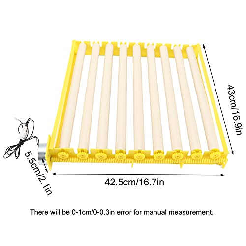 Egg Incubation Tray, Fully Automatic 360 Degree Turning Roller System, | Holds 56 Chicken 39 Duck or 104 Quail Eggs, 16.9x16.7x2.1 Inch ABS PVC Tray for 110V Incubator (110V) - size: 110V