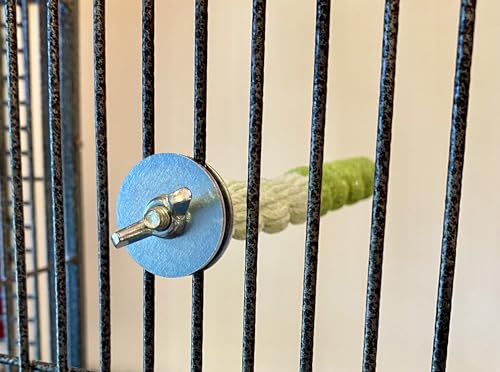 Polly's Sand-E-Rope Safety Bird Perch Toy-Trims Nails & Beak-Promotes Healthy Feet-Safe Non-Toxic-Bird Supplies for Bird Cages (Green, Small) - color: Green, size: Small