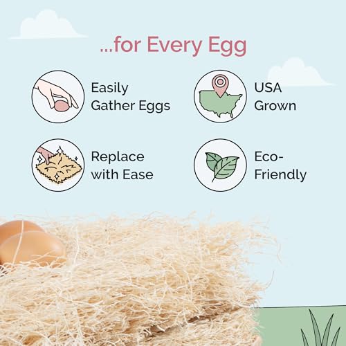 Chicken Nesting Pads (10 Pack) USA Grown, 100% Biodegradable, Sustainably Harvested, Aspen Excelsior Pads, 13"x13", Chicken Nesting Box Pads - size: 10 Pack
