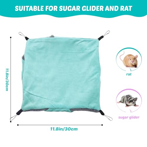 LYART Sugar Glider Pouch Hammock Bed Bedding, Sugar Glider Cage Accessories Toys for Rat, 3-Layer Hammock Make Pet Cages More Three-Dimensional (5.Purple) - color: 5.Purple