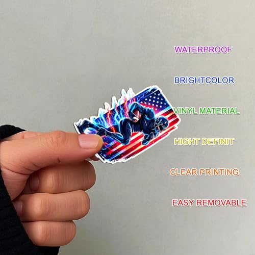 100 PCS Football Stickers Pack, Sport Non Repeating Game Day Decals | Vinyl Waterproof for Helmet Skateboard Car Laptop Water Bottle Adults Teens - color: Football Stickers