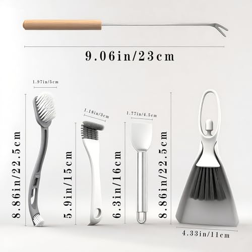 5-Piece Bird Cage Cleaning Brush Tool Set, Bird Cage Cleaner, Pet Cage Cleaning Kit, Suitable for Bird Cages, Rabbit Cages, Hamster Cages, Parrot Cages, and Other Small Pet Cage Accessories